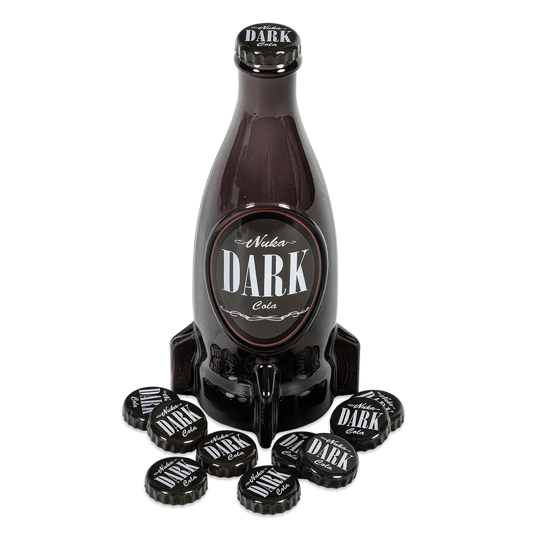 Fallout Nuka-Cola Dark Glasflasche und Kronkorken