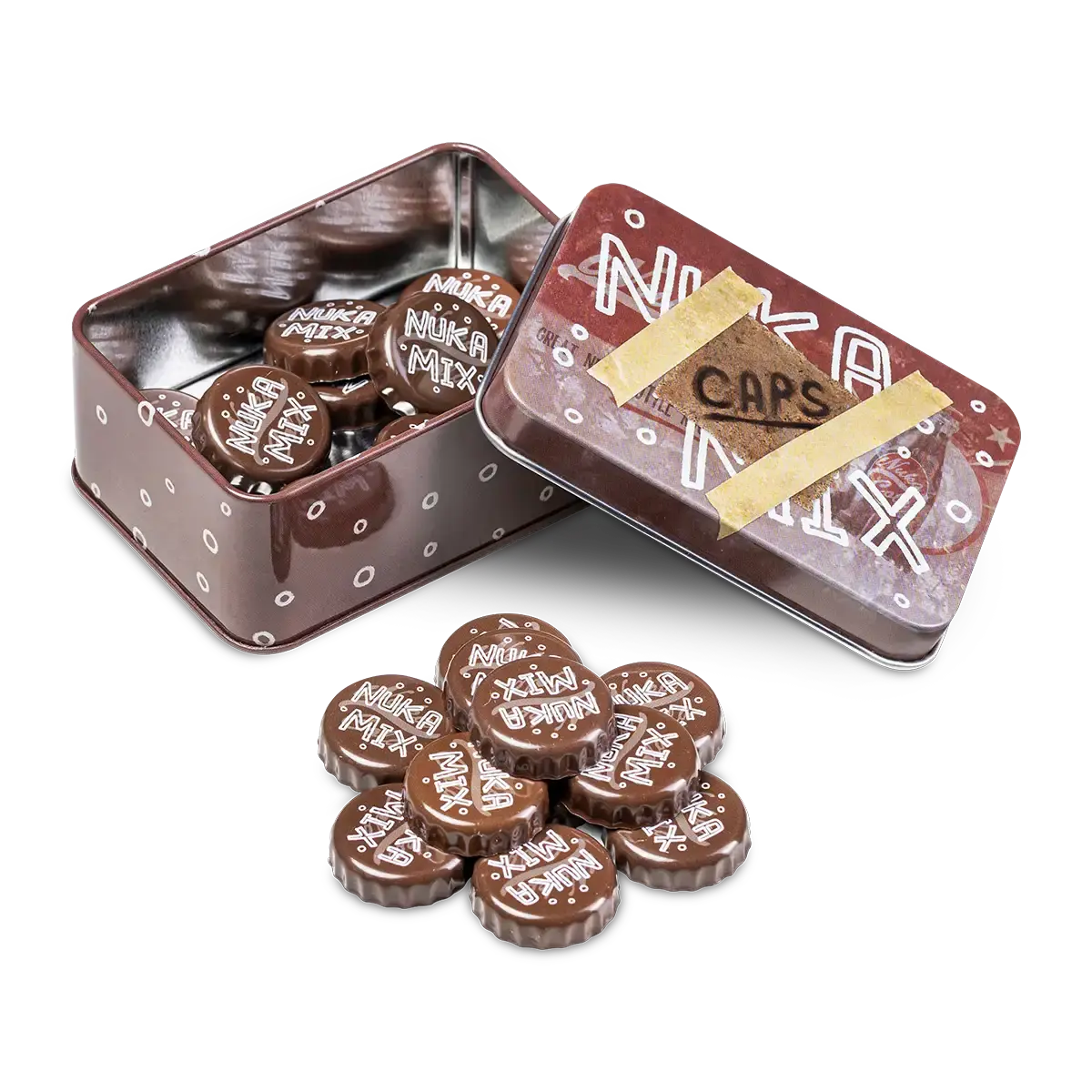 Fallout Kronkorken Reihe "Nuka Mix" mit Sammelbüchse