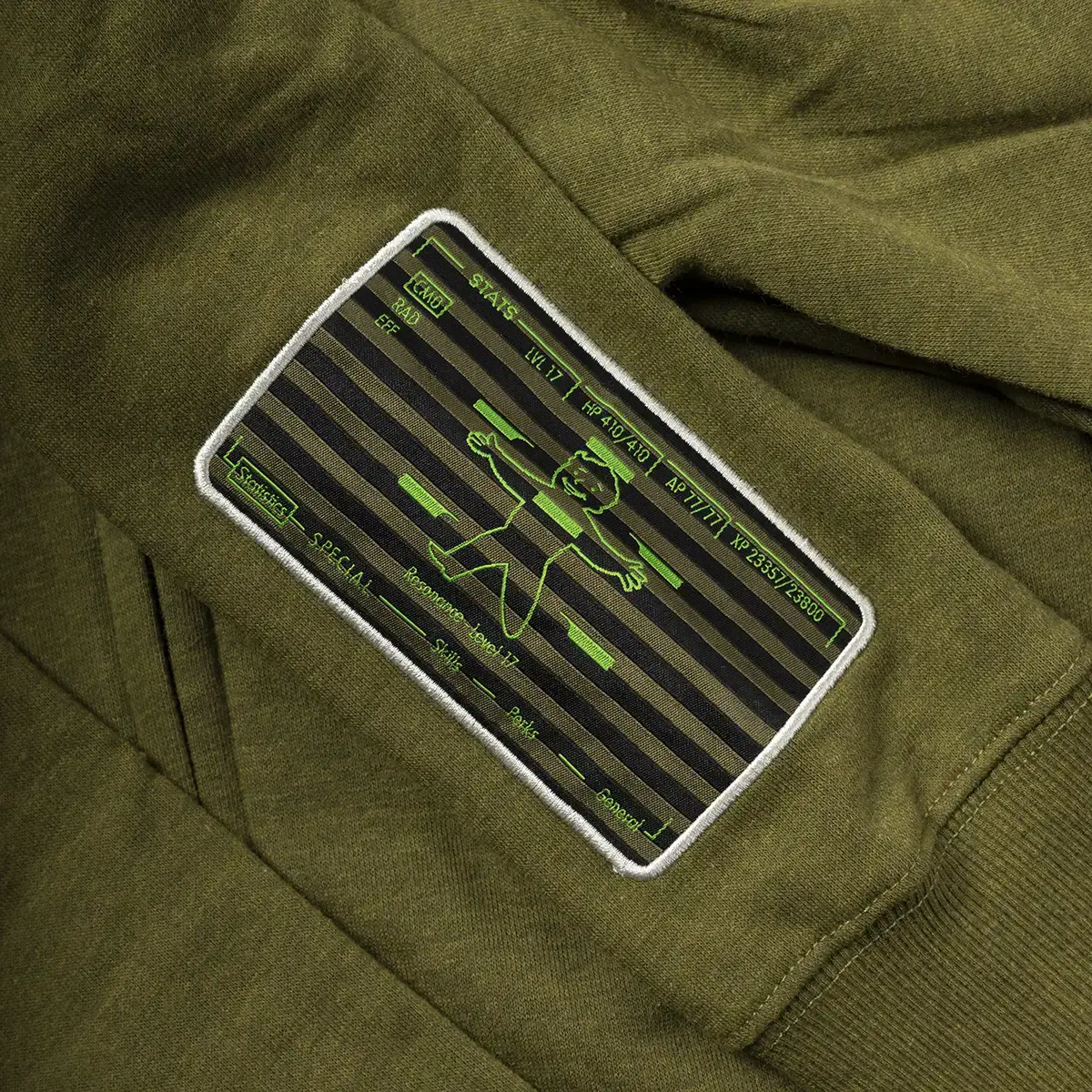 Fallout Analog Pip-Boy Zip Up Hoodie XXL Fallout Analog Pip-Boy Zip Up Hoodie XXL