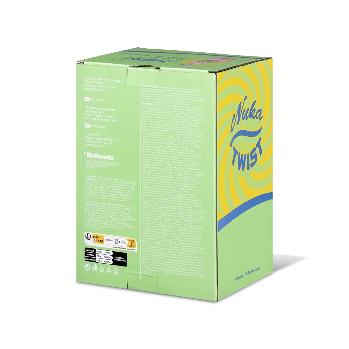 Fallout "Nuka Twist" Glass Bottle and Caps