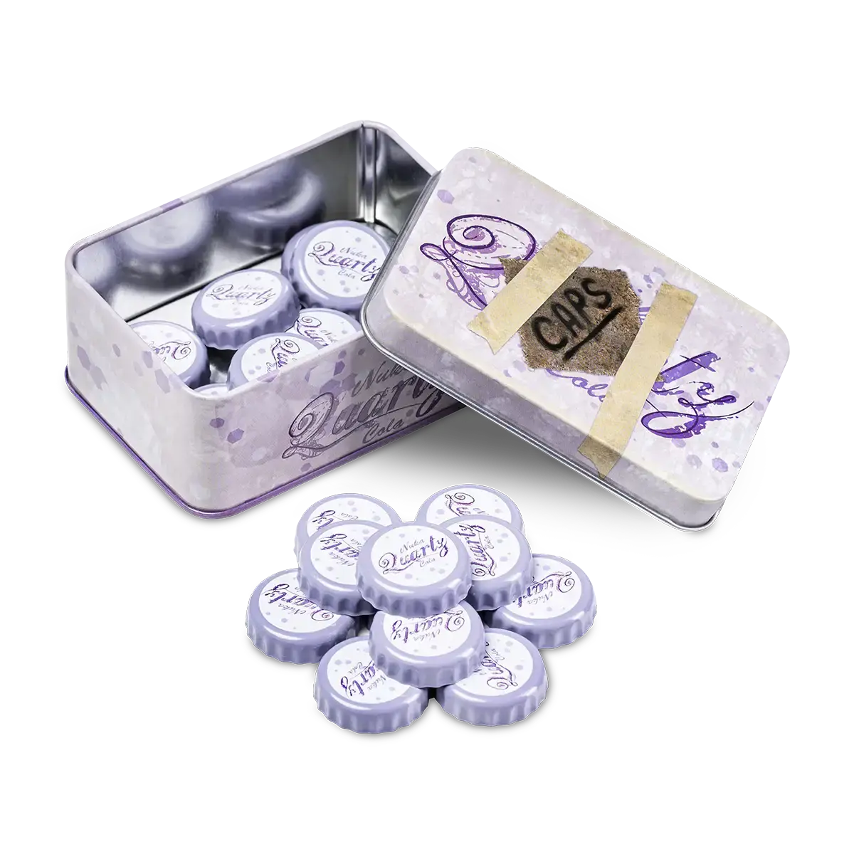 Fallout Bottle Cap Series "Nuka Cola Quartz" with Collection Tin