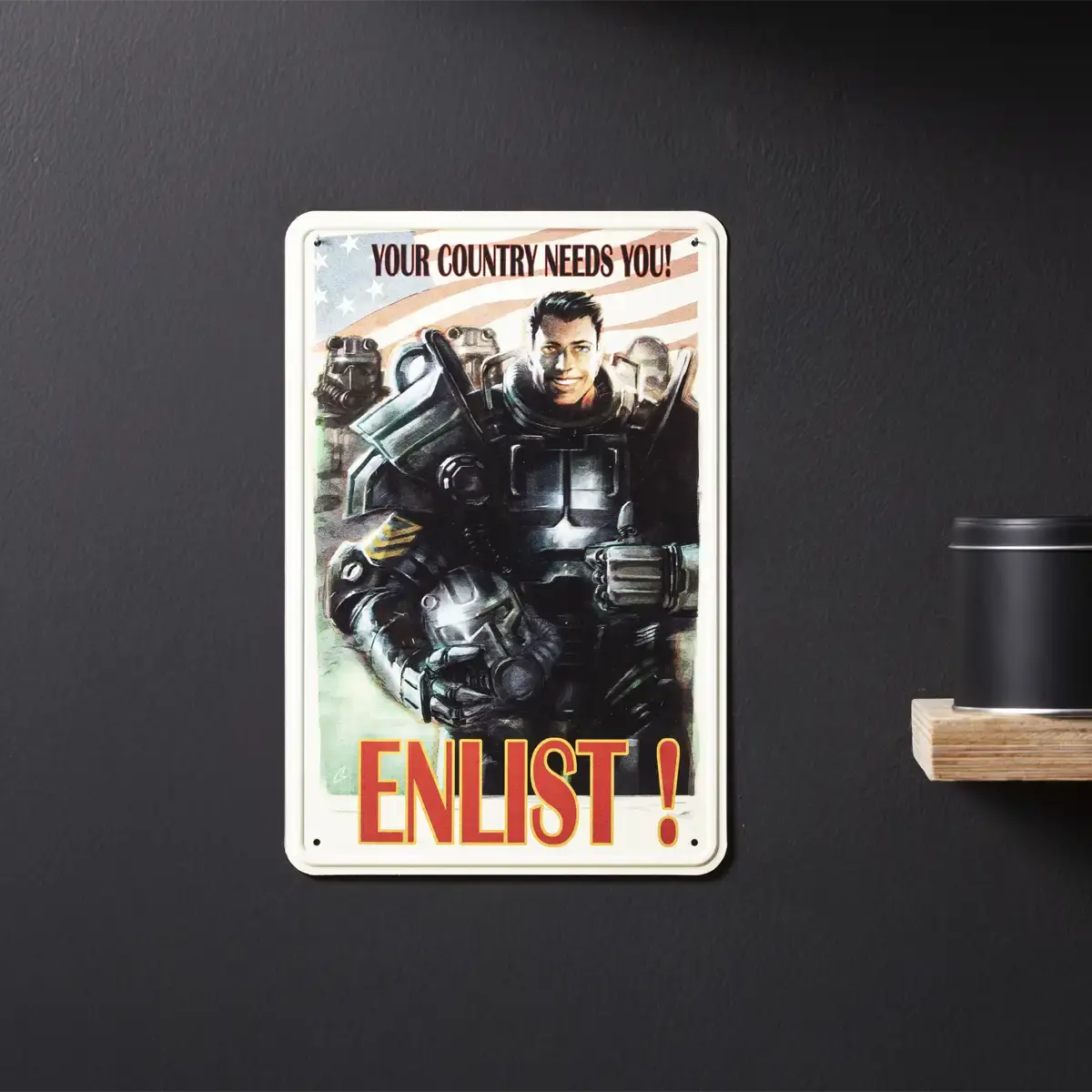 Fallout Metal Sign „ENLIST!“ Fallout Metal Sign „ENLIST!“