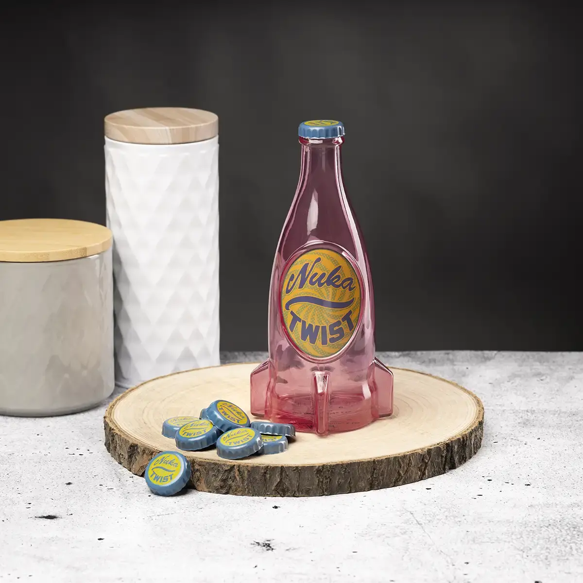 Fallout "Nuka Twist" Glass Bottle and Caps
