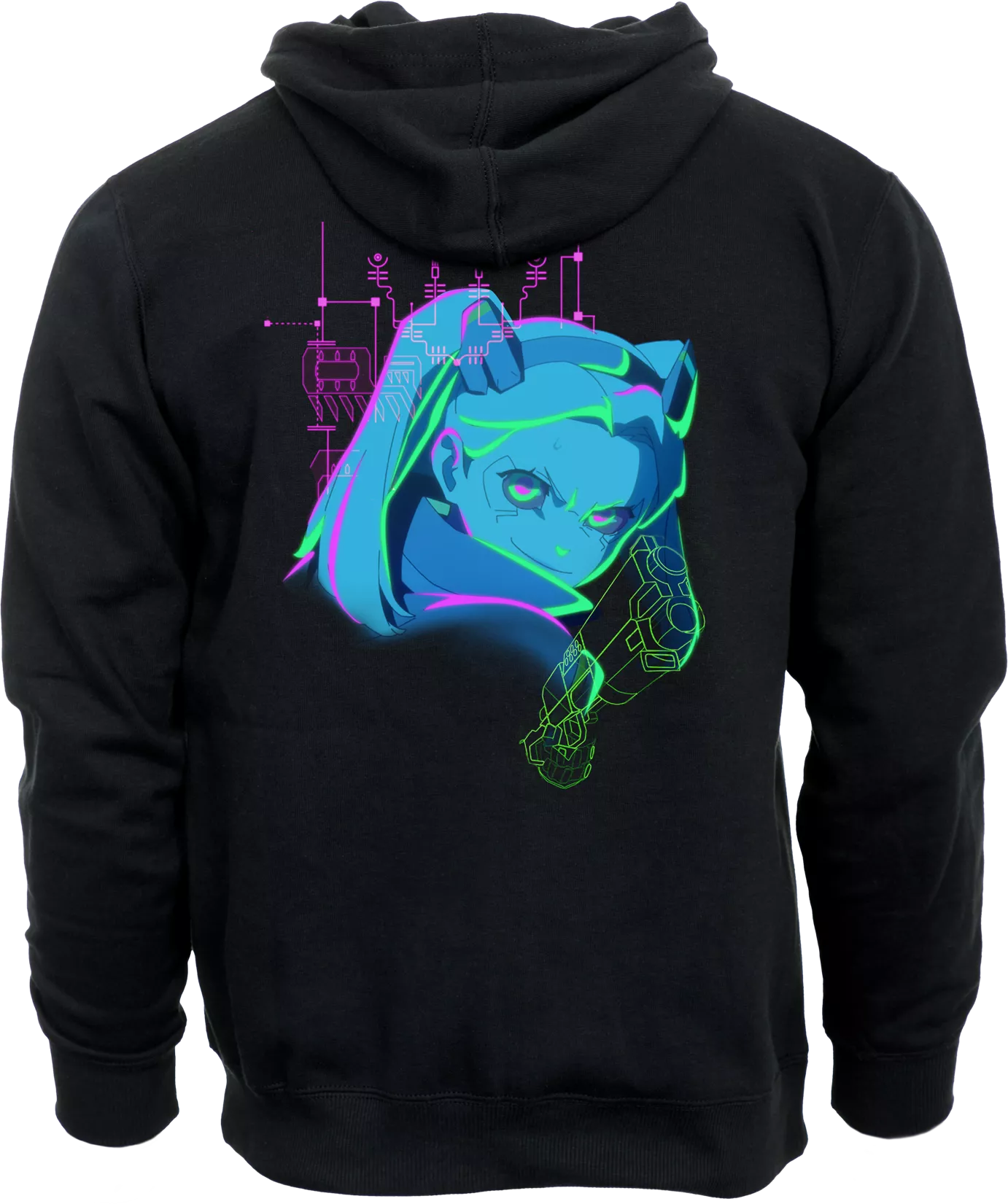 Cyberpunk Edgerunners Neon Rebecca Hoodie XL Cyberpunk Edgerunners Neon Rebecca Hoodie XL