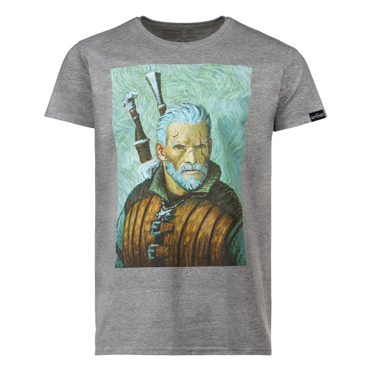 The Witcher T-Shirt "Geralt van Gogh Art, gray" Cover The Witcher T-Shirt "Geralt van Gogh Art, gray" Cover