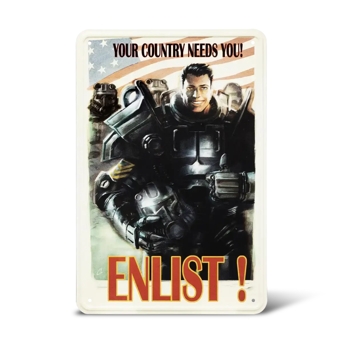 Fallout Metal Sign „ENLIST!“ Cover Fallout Metal Sign „ENLIST!“ Cover