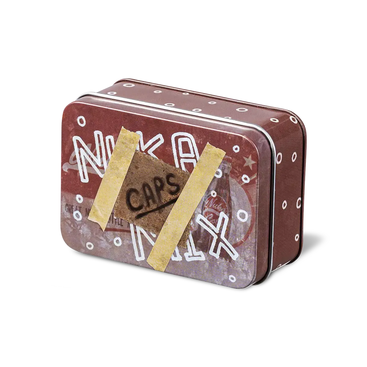 Fallout Kronkorken Reihe "Nuka Mix" mit Sammelbüchse Fallout Kronkorken Reihe "Nuka Mix" mit Sammelbüchse